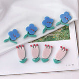 20pcs/lot Cartoon Flowers Acrylic Beads DIY Jewelry Earring/Garment Accessory