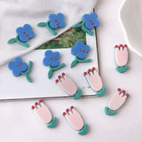 20pcs/lot Cartoon Flowers Acrylic Beads DIY Jewelry Earring/Garment Accessory