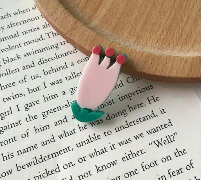 20pcs/lot Cartoon Flowers Acrylic Beads DIY Jewelry Earring/Garment Accessory