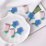 20pcs/lot Cartoon Flowers Acrylic Beads DIY Jewelry Earring/Garment Accessory