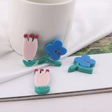 20pcs/lot Cartoon Flowers Acrylic Beads DIY Jewelry Earring/Garment Accessory