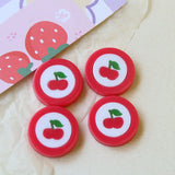 30pcs 23mm Cherry Pattern Flatback Acrylic Beads DIY Jewelry Accessory