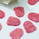 30pcs Cartoon Flowers Acrylic Rose DIY Jewelry Earring/Hair Pendant Accessory
