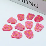 30pcs Cartoon Flowers Acrylic Rose DIY Jewelry Earring/Hair Pendant Accessory