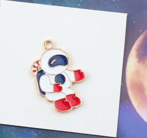 30pcs Round Alloy Drop Oil Floating Locket Charms DIY Jewelry Earrings Pendants