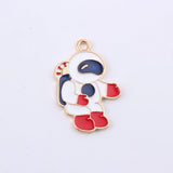 30pcs Round Alloy Drop Oil Floating Locket Charms DIY Jewelry Earrings Pendants