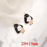 40pcs Alloy Kimono Girls Floating Locket Charms DIY Jewelry Earring Accessory