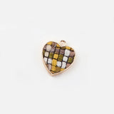 40pcs Geometry Rounds/Heart Alloy/Polyester Floating Locket Charms DIY