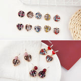40pcs Geometry Rounds/Heart Alloy/Polyester Floating Locket Charms DIY