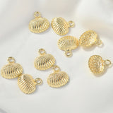 40pcs Ocean Starfish Scallop Conch Floating Locket Charms DIY Jewelry