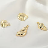 40pcs Ocean Starfish Scallop Conch Floating Locket Charms DIY Jewelry