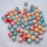 50pcs/lot 16mm geometry rounds resin beads DIY jewelry accessory