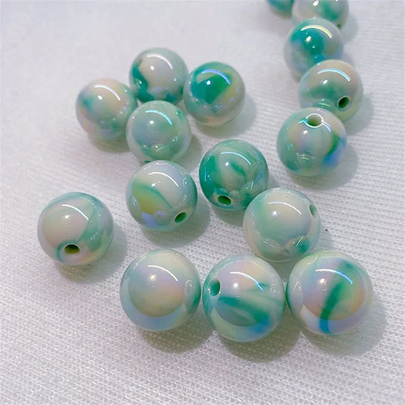 50pcs/lot 16mm geometry rounds resin beads DIY jewelry accessory