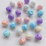 50pcs DIY Jewelry Resin Beads 16mm Irregular Shape Straight Holes