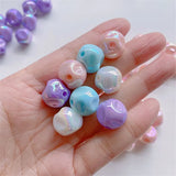 50pcs DIY Jewelry Resin Beads 16mm Irregular Shape Straight Holes