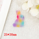 50pcs Gradient Animals Acrylic Beads DIY Jewelry Earring Pendant