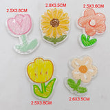 50pcs Relief Effect Acrylic Florals Beads DIY Earring Accessory