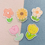 50pcs Relief Effect Acrylic Florals Beads DIY Earring Accessory