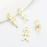 50pcs Dancing Girls Shape Alloy Floating Locket Charms DIY Jewelry Accessory
