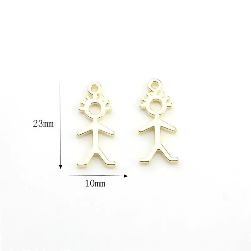 50pcs Dancing Girls Shape Alloy Floating Locket Charms DIY Jewelry Accessory