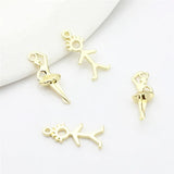 50pcs Dancing Girls Shape Alloy Floating Locket Charms DIY Jewelry Accessory