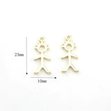 50pcs Dancing Girls Shape Alloy Floating Locket Charms DIY Jewelry Accessory
