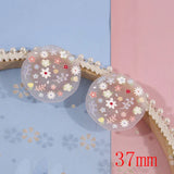 50pcs Cartoon Flowers/Rabbits Acrylic Beads for DIY Jewelry Making