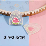 50pcs Acrylic Beads Flowers/Fruit Print DIY Jewelry Earring Accessory