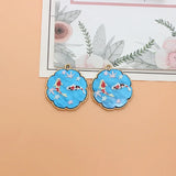 50pcs/lot Acrylic Core Geometry Alloy Floating Locket Charms DIY Jewelry