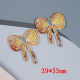 50pcs Cartoon Bow Acrylic Bowknots DIY Jewelry Earring/Pendant Accessory