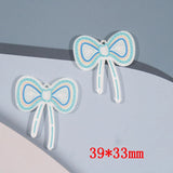50pcs Cartoon Bow Acrylic Bowknots DIY Jewelry Earring/Pendant Accessory