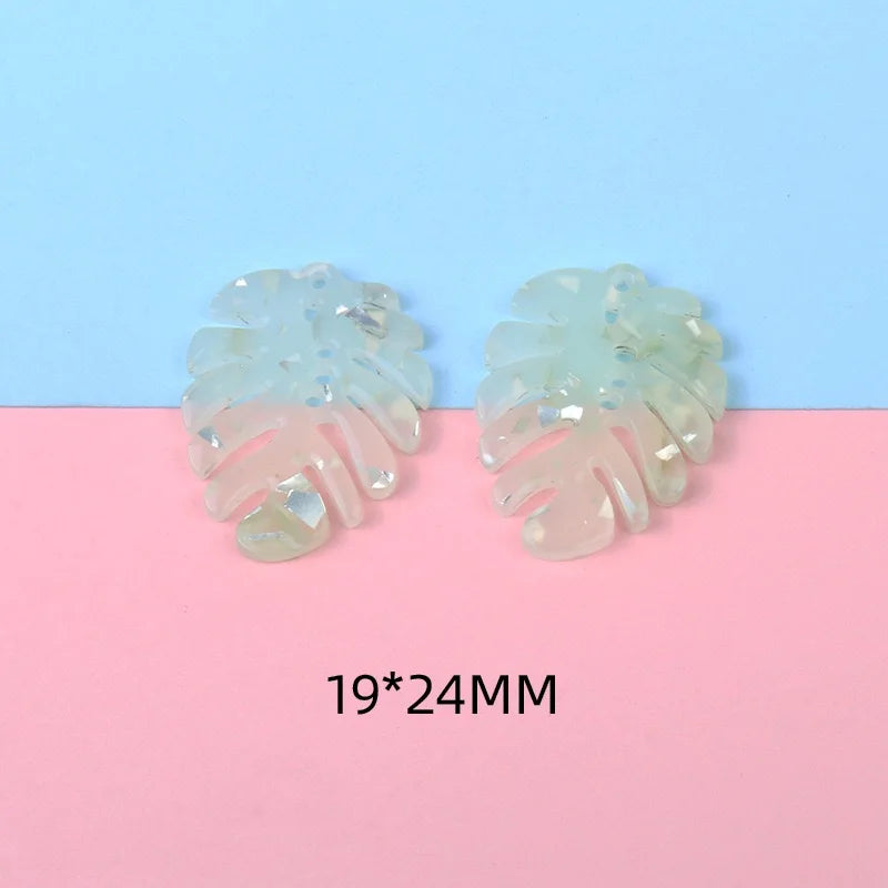 50pcs/lot Pattern Print Acrylic Beads DIY Jewelry Earring/Garment Pendant
