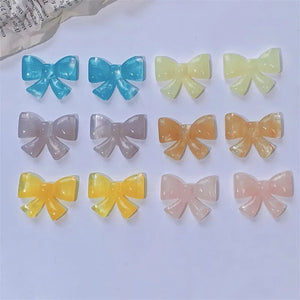50pcs Cartoon Bow Resin Beads DIY Jewelry Earring/Garment/Hair Accessory