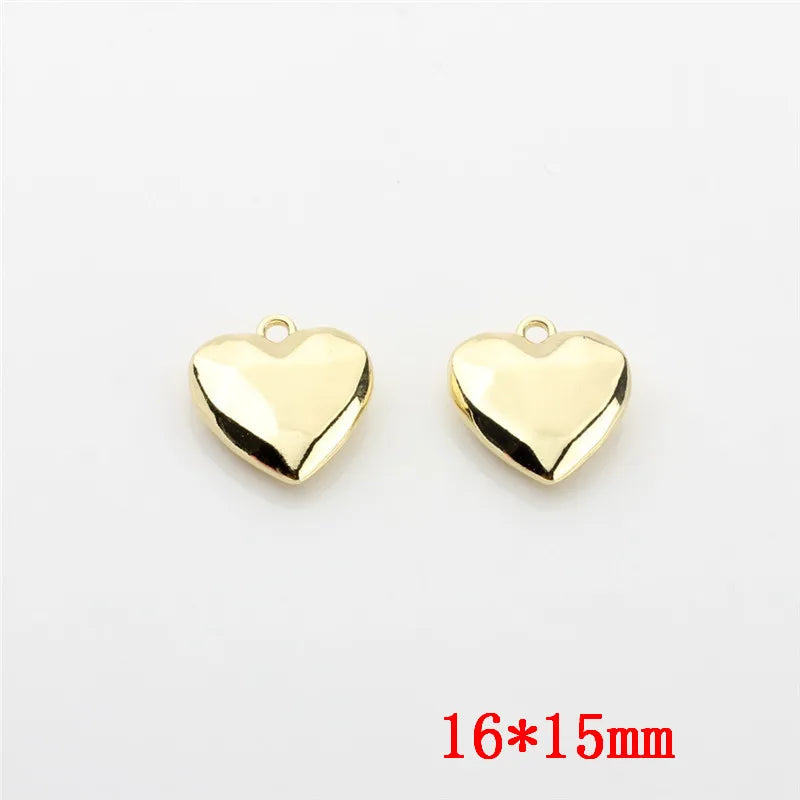 50pcs Geometry Hearts/Ovals Alloy Floating Locket Charms DIY Jewelry Pendant