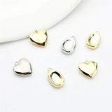 50pcs Geometry Hearts/Ovals Alloy Floating Locket Charms DIY Jewelry Pendant