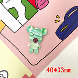 50pcs Bears Shape Acrylic Beads DIY Earring Pendant