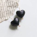 50pcs 3D Hearts Shape Beads DIY Jewelry Earring/Garment Pendant Accessory