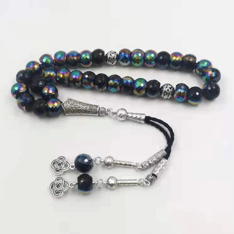 Crystal Tasbih Multicolor Misbaha 33 Beads Bracelet Muslim Eid Adha Accessories