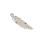 Polished Stainless Steel Feather Pendant DIY Jewelry Making