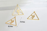 Alloy Triangle/Flower/Square Earring/Necklace DIY Jewelry Accessory