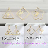 Alloy Triangle/Flower/Square Earring/Necklace DIY Jewelry Accessory