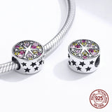 925 Silver Zircon Bead Charm for 3MM Bracelets