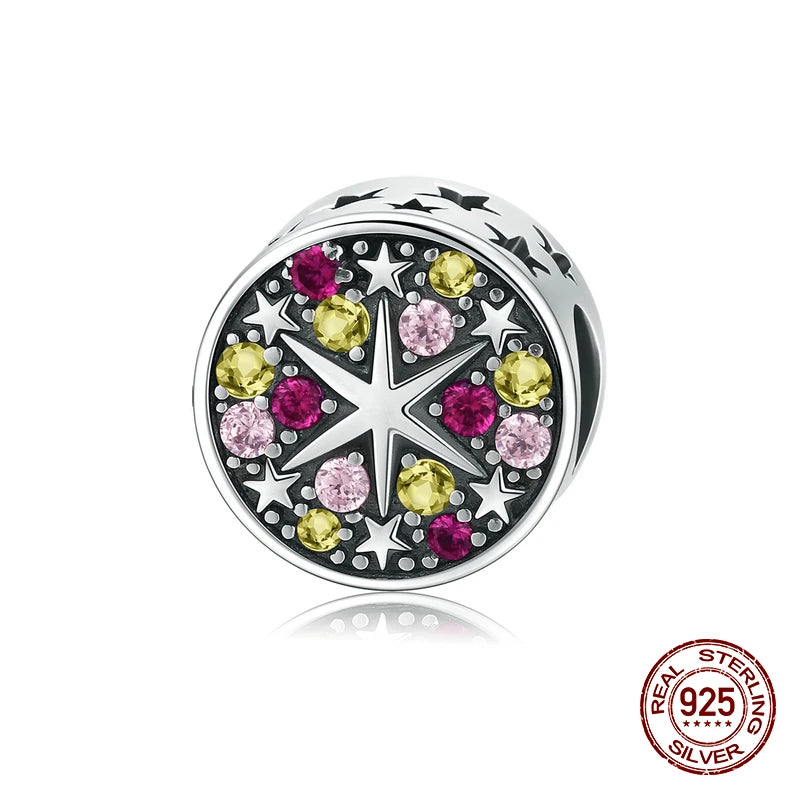 925 Silver Zircon Bead Charm for 3MM Bracelets