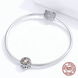 925 Silver Zircon Bead Charm for 3MM Bracelets