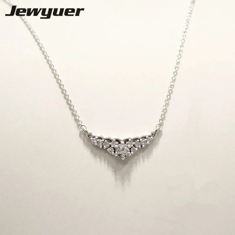 Autumn Fairytale Tiara Pendant Necklace 925 Sterling Silver Link Chain Jewelry