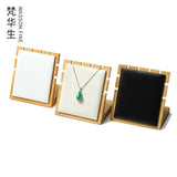 Bamboo PU Microfiber Necklace Display Stand