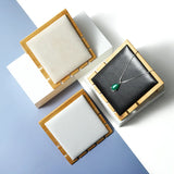 Bamboo PU Microfiber Necklace Display Stand