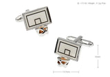 Men's Basketball Stands Cufflinks Copper Material