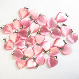 Cat's Eye Stone Pink Heart Shape Pendants 20mm DIY Jewelry Making 24pcs