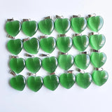 50pcs/lot Synthetic Cat's Eye Stone Mixed Heart Shape Pendants 20mm